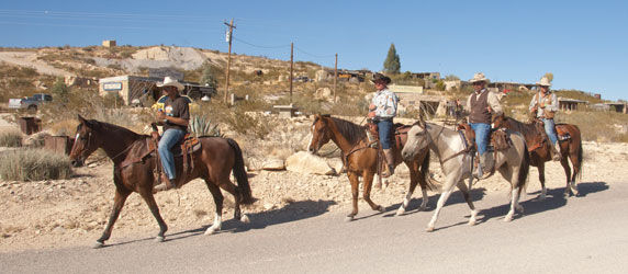 Riders in Terlingua.